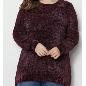 Orvis Chenille Sweater Dark Plum